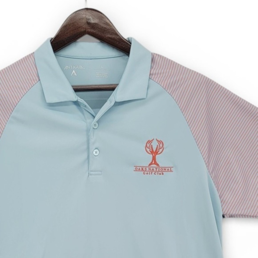 Antigua Golf Polo Men L Country Club Prep Coastal Old Money Performance Shirt